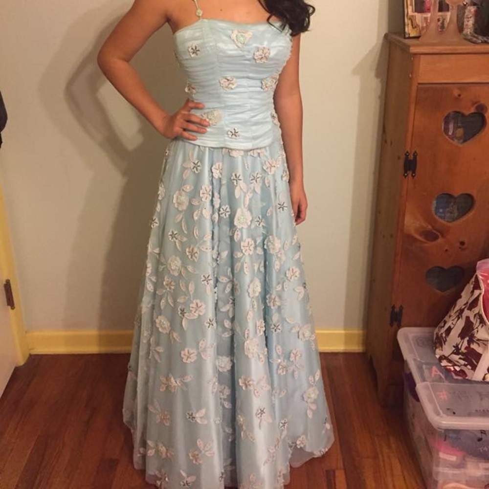 Light blue pageant or prom gown